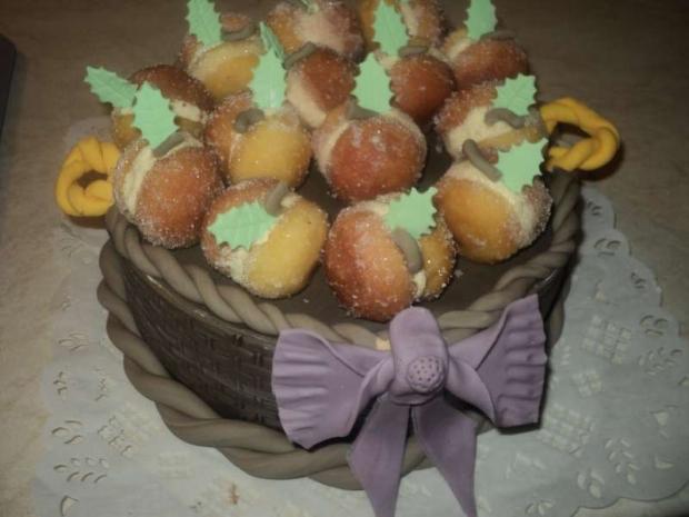 Košík s broskyňami, torta, Netradičné torty, eva63, 1
