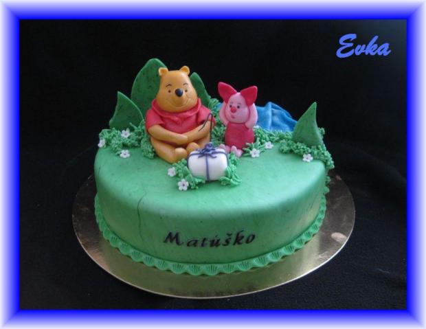 Macko Pu s prasiatkom pre Matúška k 1. rôčiku, torta, Rozprávkové torty Macko Pu s prasiatkom pre Matúška k 1. rôčiku, torta, Rozprávkové torty, stanikovaeva, 1