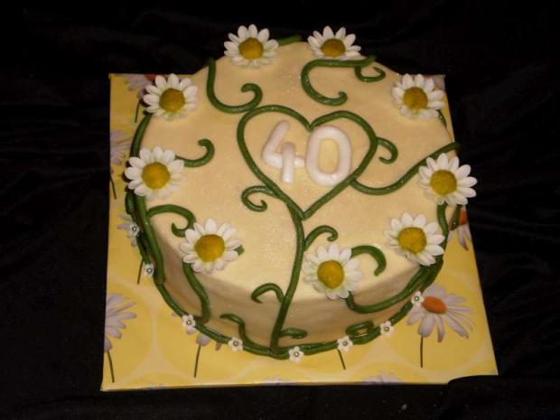 žltá s margarétkami, torta, Narodeninové torty žltá s margarétkami, torta, Narodeninové torty, akinom, 1