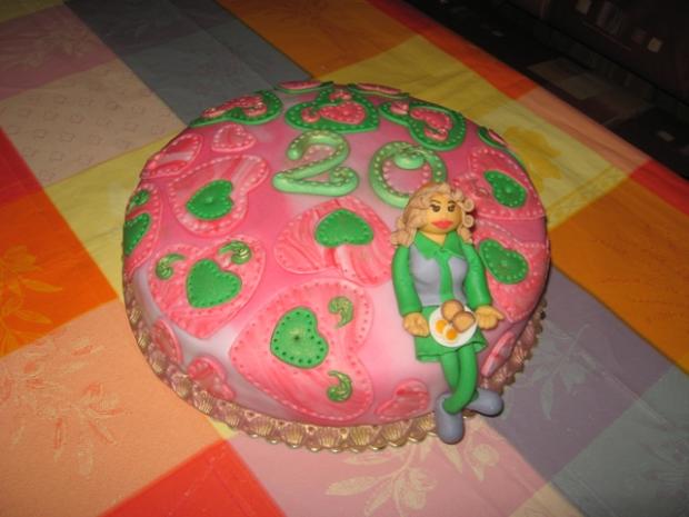torta k 20-  narodkam pre casnicku, torta, Narodeninové torty, zu-zu, 1