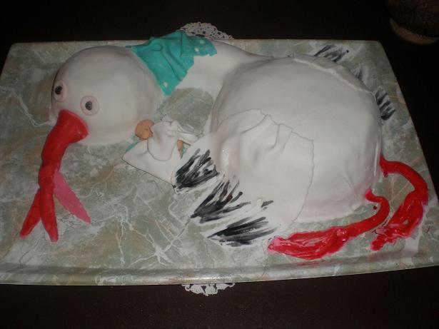 Unavený bocian ...., torta, Torty na krstiny Unavený bocian ...., torta, Torty na krstiny, Miriam1, 1