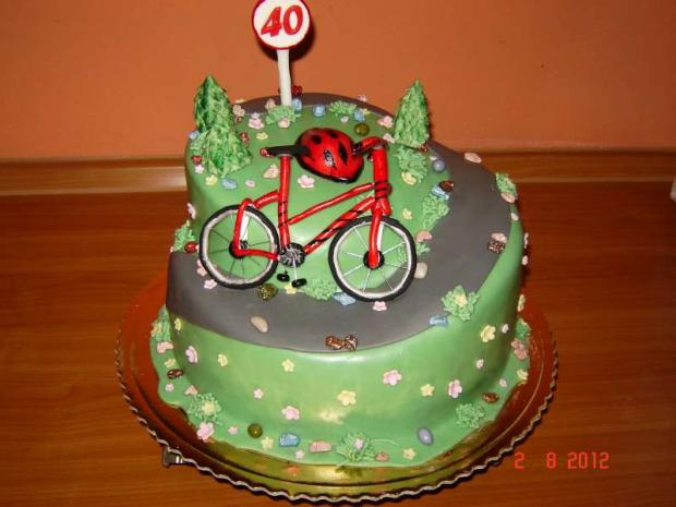 Bicykel na 40, torta, Narodeninové torty Bicykel na 40, torta, Narodeninové torty, Macka, 1