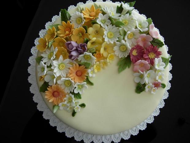 Jarne kvety..., torta, Narodeninové torty Jarne kvety..., torta, Narodeninové torty, Klaubok, 1