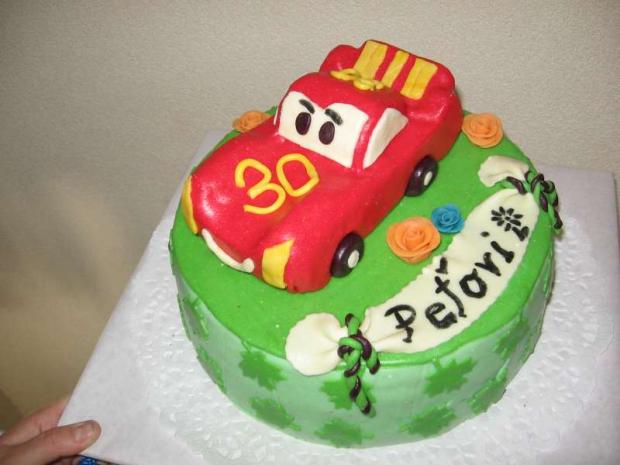Mc Qeen torta, torta, Torty autíčka, vláčiky, Lubka212, 1