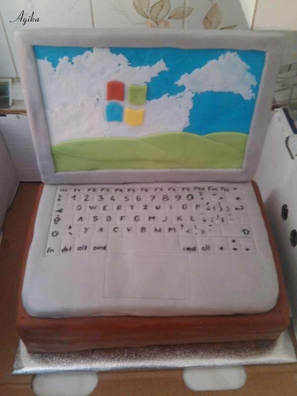 notebook, torta, Netradičné torty, Agika, 1