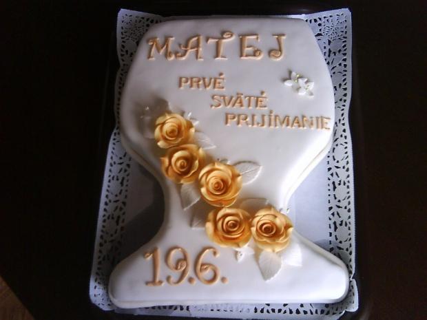 Kalich na 1. sv. prijímanie, torta, Torty na cirkevné sviatky, Mária G, 1