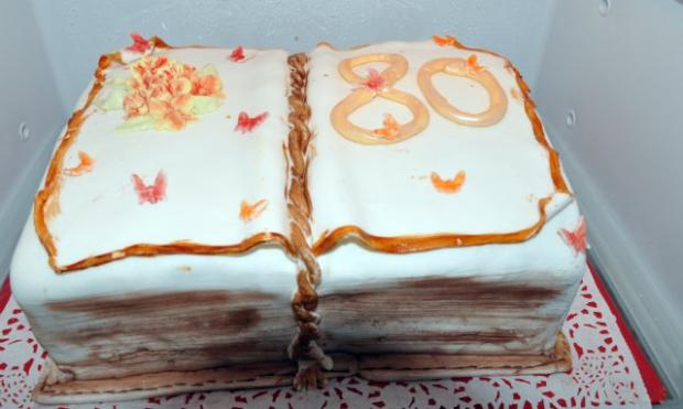 Otvorena kniha, torta, Narodeninové torty, ufonka, 1