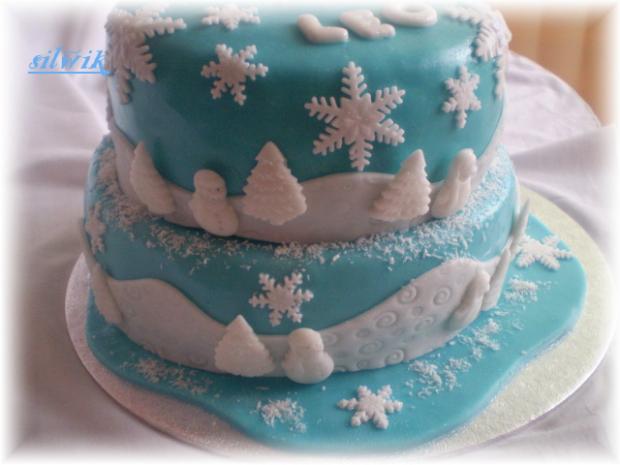 Zasnežená tortička - detail, torta, Ostané torty pre deti, silwik, 1