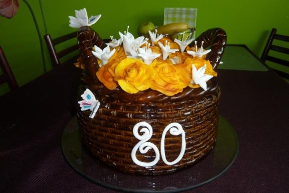 košík s ružičkami, torta, Narodeninové torty, zuzike, 1
