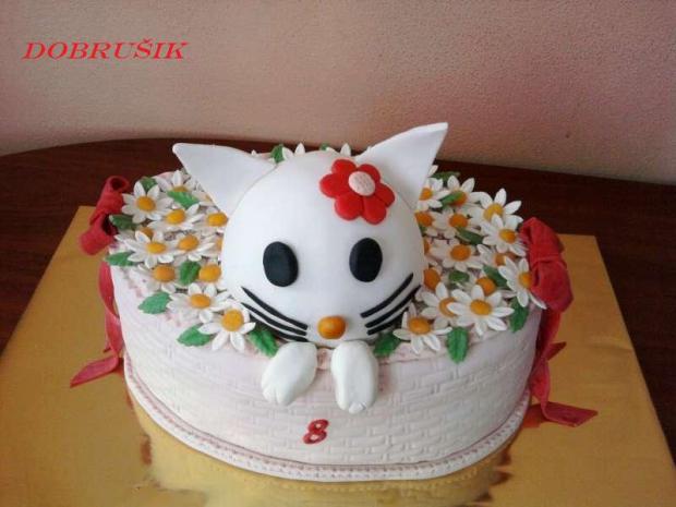 Hello Kitty v košíčku, torta, Rozprávkové torty Hello Kitty v košíčku, torta, Rozprávkové torty, Dobrusik, 1