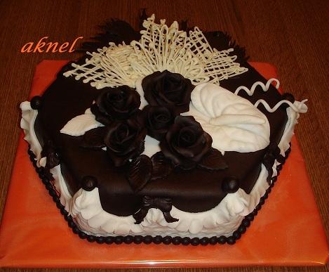 čokoládový s růžemi, torta, Čokoládové torty čokoládový s růžemi, torta, Čokoládové torty, aknel, 1