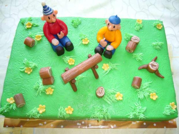 Pat a Mat řežou dřevo, torta, Rozprávkové torty Pat a Mat řežou dřevo, torta, Rozprávkové torty, Irena O., 1