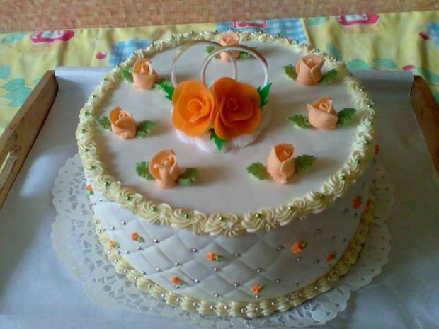 svadobná guľatá, torta, Svadobné torty svadobná guľatá, torta, Svadobné torty, zabacka, 1