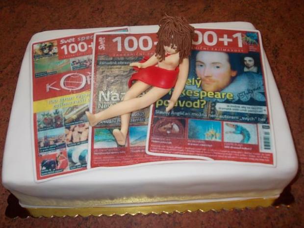 Časopisy s dievčinou, torta, Netradičné torty Časopisy s dievčinou, torta, Netradičné torty, narciska26, 1
