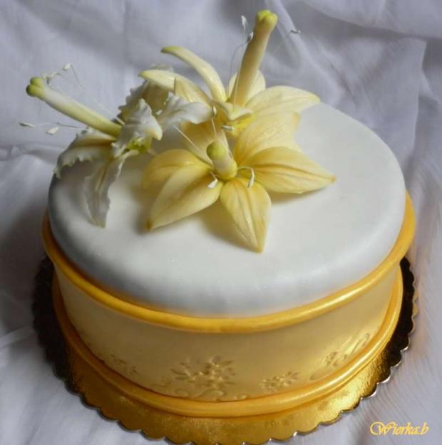 Svadobná s ľaliami, torta, Svadobné torty Svadobná s ľaliami, torta, Svadobné torty, werona, 1