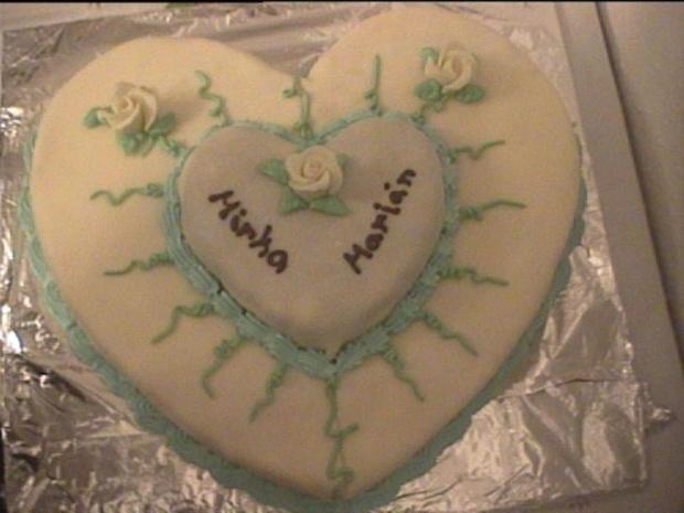Srdce, torta, Svadobné torty, mazda, 1