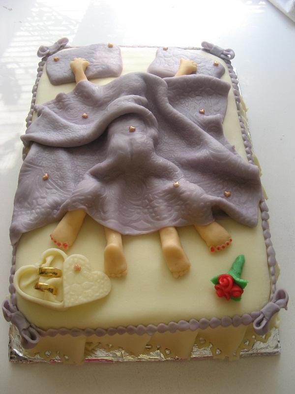 svadobna postel, torta, Svadobné torty, katuska8057, 1