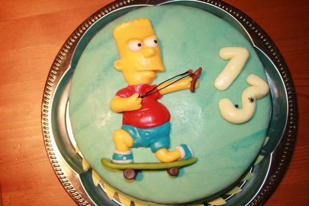 bart simpson, torta, Rozprávkové torty, anulik, 1