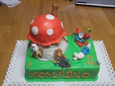 Šmolkovia pre Tomáška, torta, Rozprávkové torty, jamami, 1