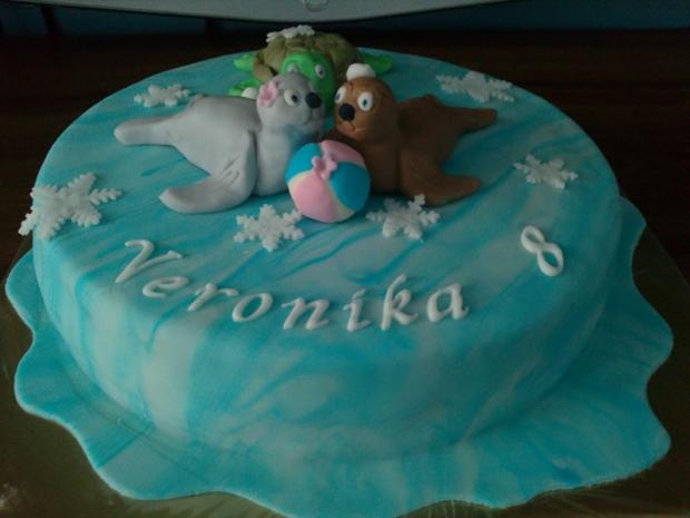 tulene a korytnačka pre Veroniku, torta, Torty so zvieratkami tulene a korytnačka pre Veroniku, torta, Torty so zvieratkami, Sisitami, 1