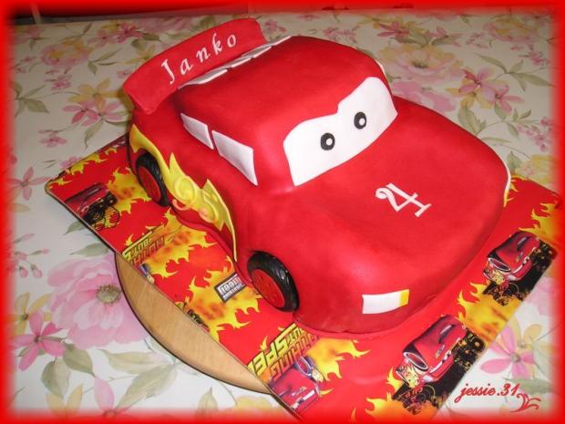 Mc Queen pre Janka, torta, Torty autíčka, vláčiky, jessie.31, 1