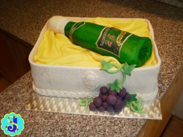 Fľaša v krabici, torta, Narodeninové torty, Janka.S, 1