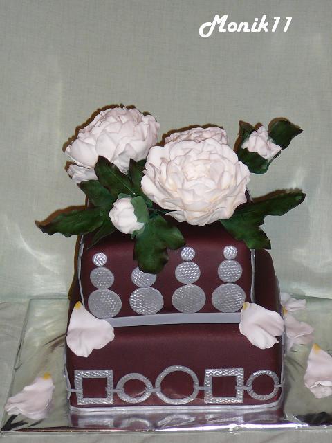 narodeninová s pivoniami, torta, Narodeninové torty narodeninová s pivoniami, torta, Narodeninové torty, monik11, 1
