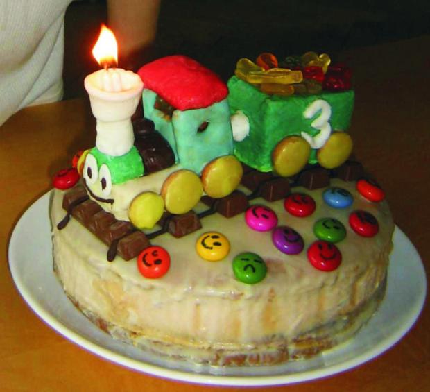 Jozefkovi k 3. narodeninam, torta, Torty autíčka, vláčiky, Michal18, 1