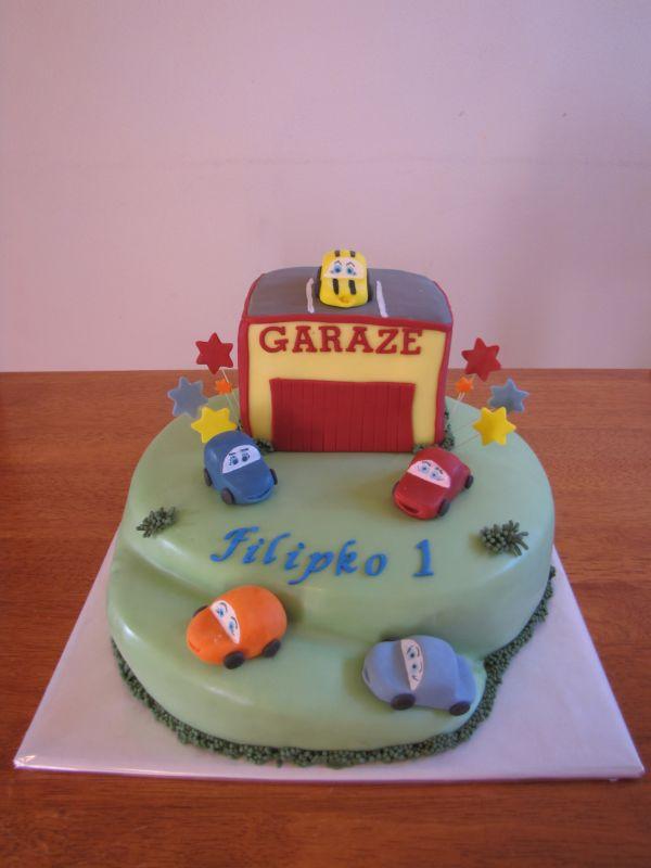 Autíčková s garážou, torta, Torty autíčka, vláčiky, zuzana81, 1