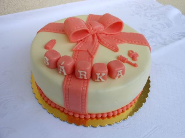 krstinová s mašľou, torta, Torty na krstiny krstinová s mašľou, torta, Torty na krstiny, eva.s, 1
