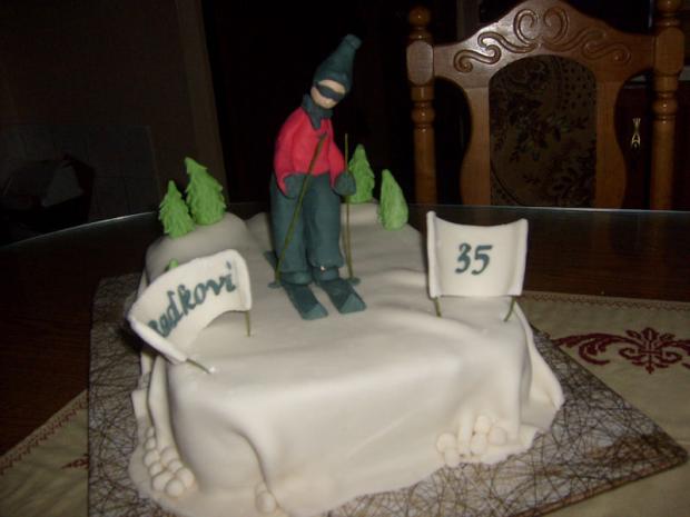 k 35 narodeninam z predu pre lyziara, torta, Narodeninové torty, alfilka, 1