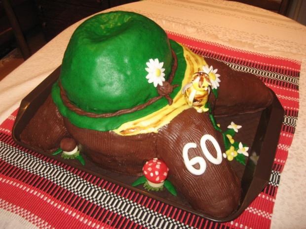 Peň s klobúkom, torta, Narodeninové torty, Alena N, 1