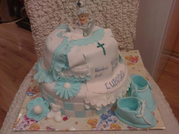 Pre Ľuboška na krst., torta, Torty na krstiny, Sisitami, 1
