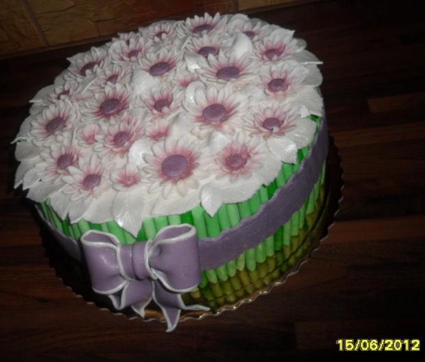 Narodeninová s margarétkami, torta, Narodeninové torty Narodeninová s margarétkami, torta, Narodeninové torty, Agnesa3131, 1