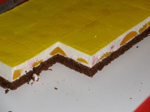 Broskyňovo-tvarohové rezy, torta, Zákusky Broskyňovo-tvarohové rezy, torta, Zákusky, Žanet, 1