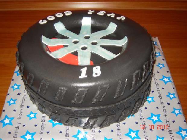 koleso na 18 , torta, Narodeninové torty, Macka, 1
