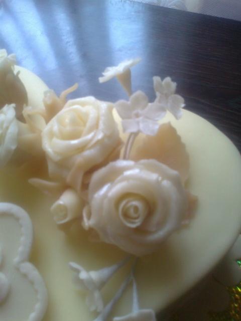 Svadobné srdce - detail 2, torta, Svadobné torty, mulinkam, 1
