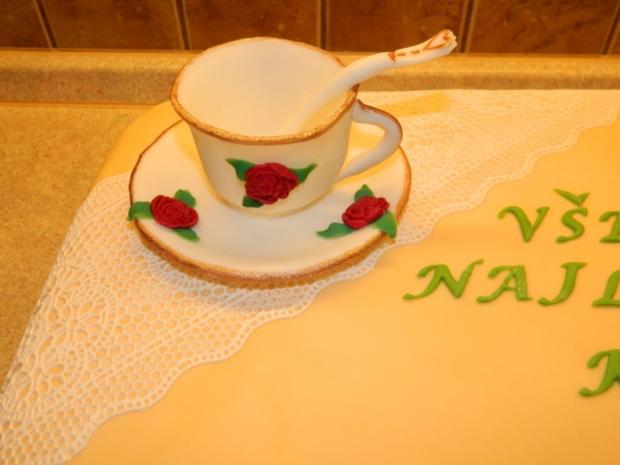 šálka - detail, torta, Ozdoby na torty, katkaAMC, 1