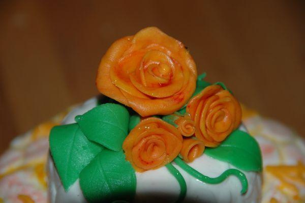 Detail ruziciek, torta, Ozdoby na torty, rybca, 1