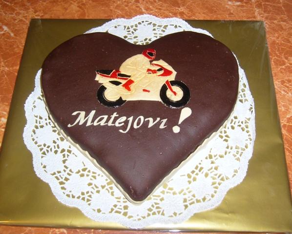 srdiečko s motorkárom, torta, Športové torty, jarina27, 1