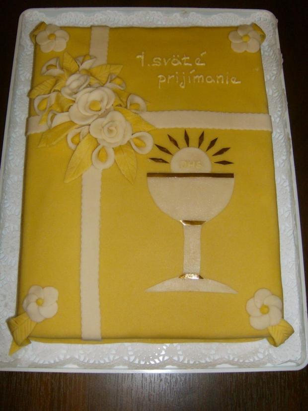 1.sv.prijímanie, torta, Torty na cirkevné sviatky, majka tarajka, 1