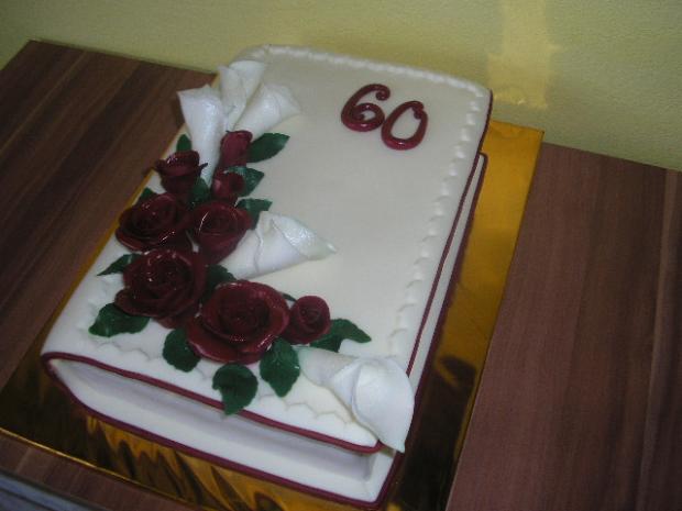 Kniha na 60-ku, torta, Narodeninové torty Kniha na 60-ku, torta, Narodeninové torty, Denideni, 1