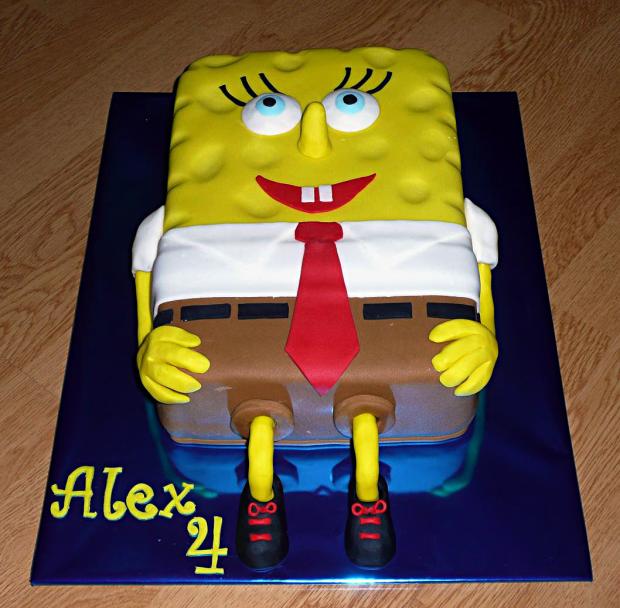 sponge bob, torta, Rozprávkové torty sponge bob, torta, Rozprávkové torty, ajka7, 1