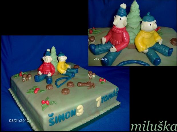 Šimon 3 -Tomáš 1, torta, Rozprávkové torty Šimon 3 -Tomáš 1, torta, Rozprávkové torty, miluška, 1