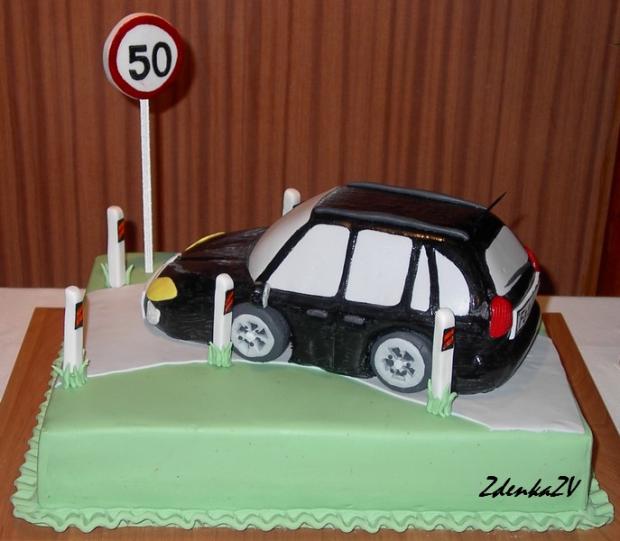 Narodeniny 50 - auto, torta, Torty autíčka, vláčiky Narodeniny 50 - auto, torta, Torty autíčka, vláčiky, ZdenkaZV, 1