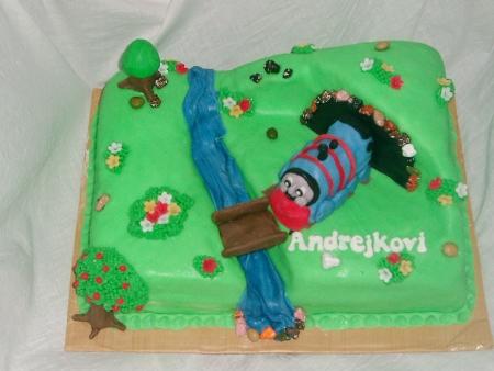 s vláčikom, torta, Zdenka Baresova, 1