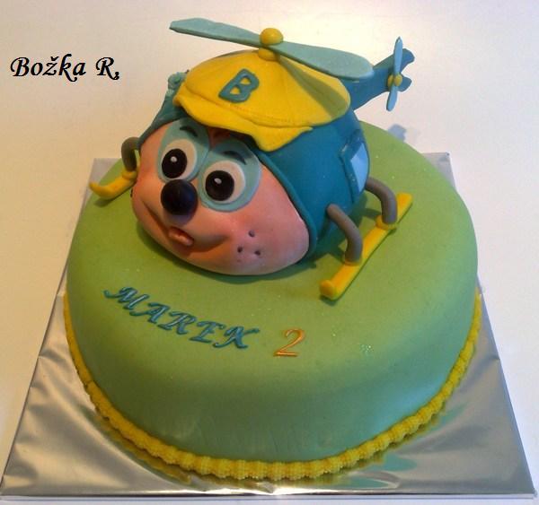 helikoptéra Budgie, torta, Rozprávkové torty, Božka R., 1