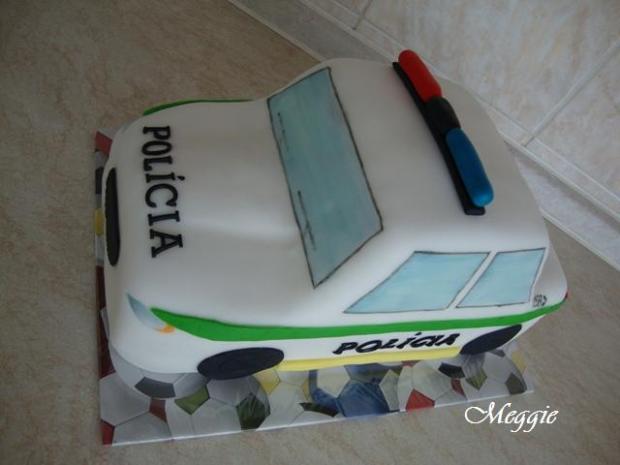 Policajné auto, torta, Torty autíčka, vláčiky Policajné auto, torta, Torty autíčka, vláčiky, Meggie, 1
