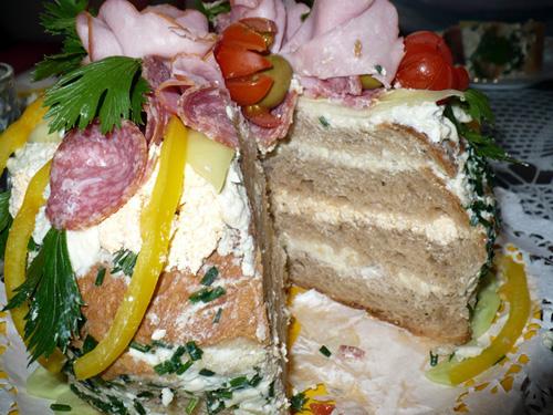 slaná torta z chleba, torta, Slané torty, Tonka123, 1