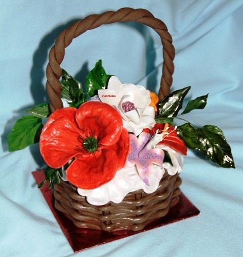 Košík kvetov, torta, Netradičné torty Košík kvetov, torta, Netradičné torty, nanaa, 1